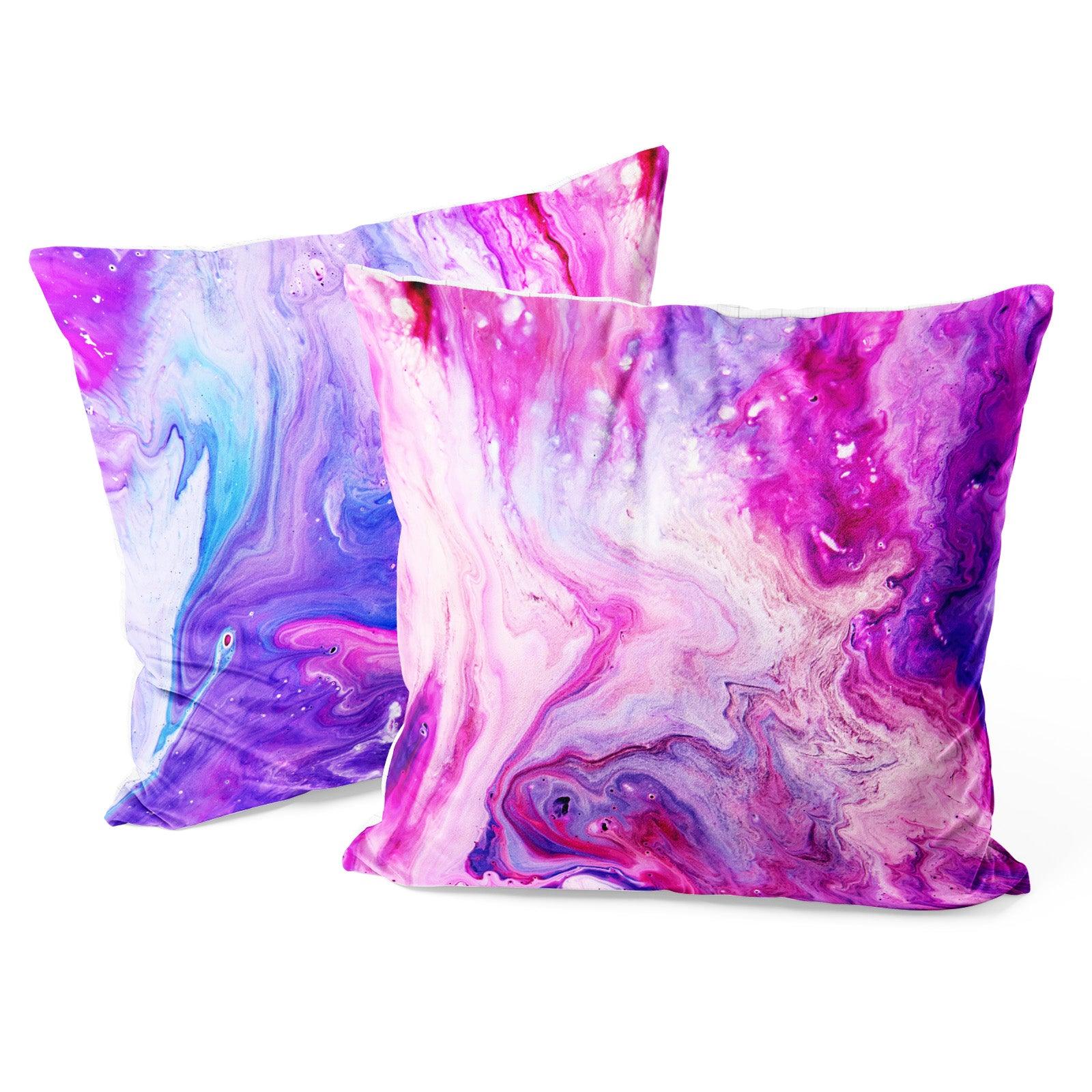 Marble Abstract Throw Pillow Covers Pack of 2 18x18 Inch (Earth