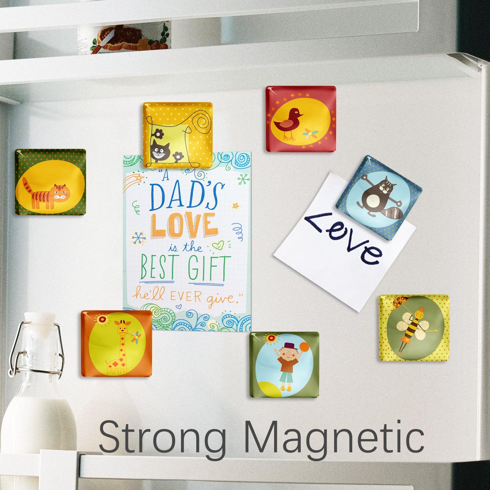 Homemade Sticker Refrigerator Magnets Craft for Kids