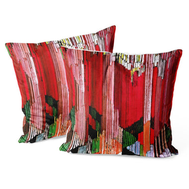 Art Abstract Throw Pillow Covers Pack of 2 18x18 Inch (Language of Verticals by Frantisek Kupka) - Berkin Arts