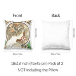 Art Decor Throw Pillow Covers Pack of 2 18x18 Inch (Primrose by Alphonse Mucha) - Berkin Arts