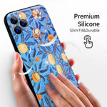 iPhone 11 Pro Max Silicone Case(Pomegranate by William Morris) - Berkin Arts