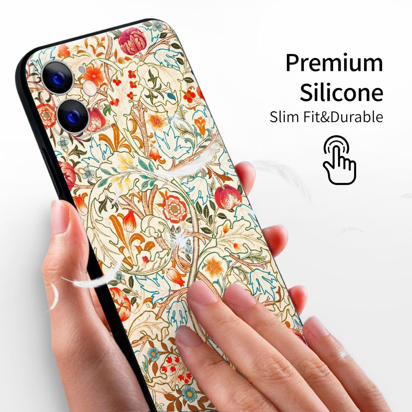 iPhone 12 Mini Silicone Case(Acanthus by William Morris) - Berkin Arts