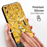 iPhone X/iPhone XS Case Silicone Cute(Tree of Life by Gustav Klimt) - Berkin Arts