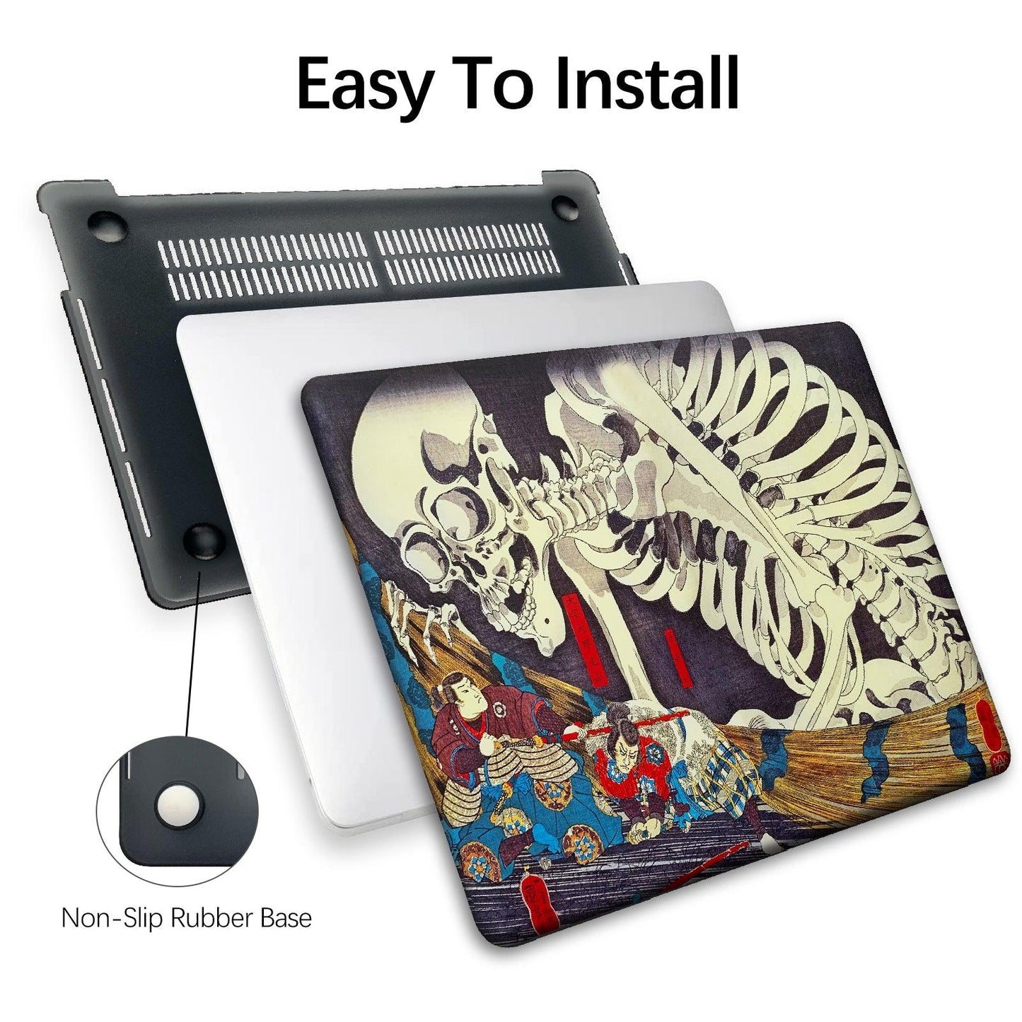MacBook Pro 14 Inch Art Case, A2442/ A2779 (The Skeleton Specter by Kuniyoshi) - Berkin Arts