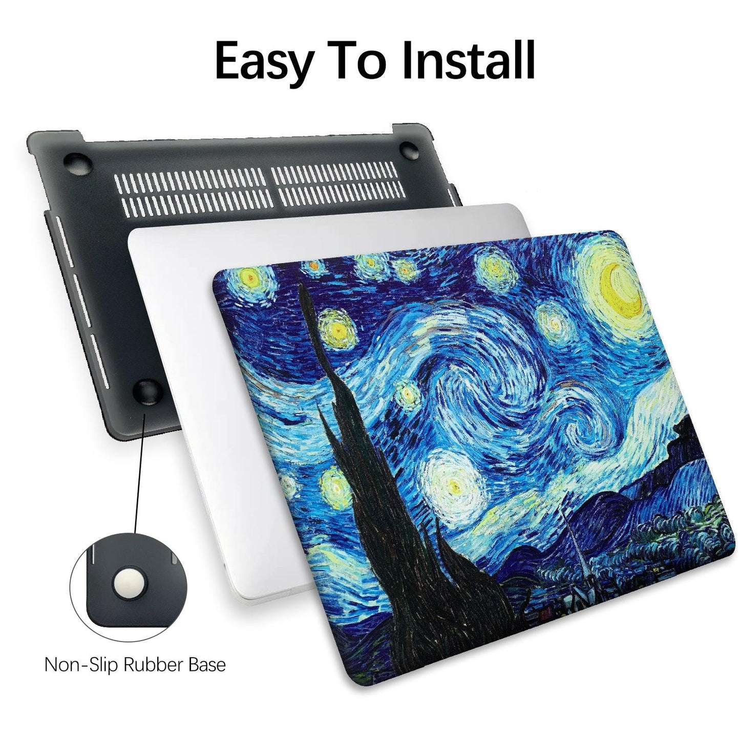MacBook Pro 14 Inch Art Case, A2442/ A2779 (The Starry Night by Vincent Van Gogh) - Berkin Arts
